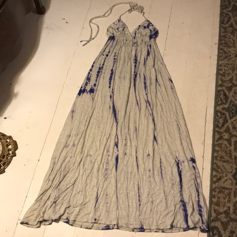 Gray / blue / purple maxi dress beach coverup